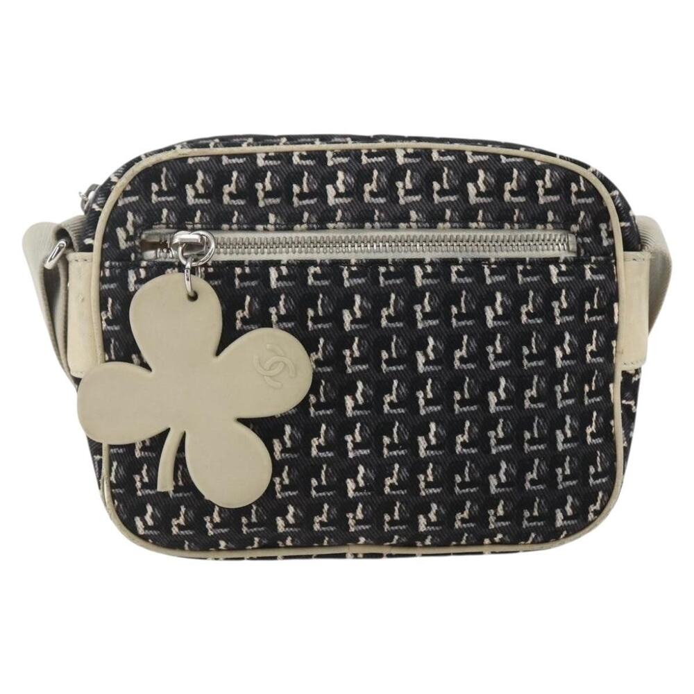 Chanel Canvas Shoulder Bag Black